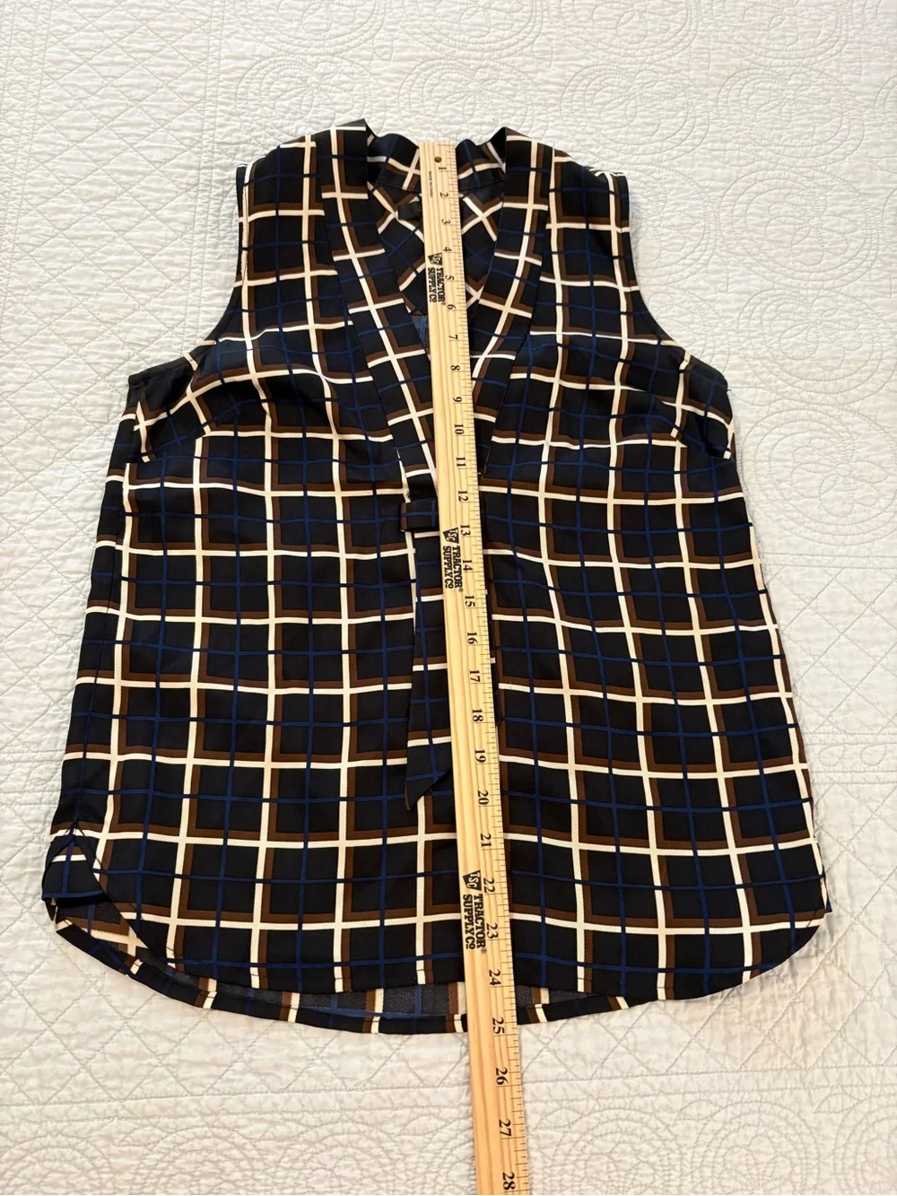 J Crew silk windowpane print top. Size 00.